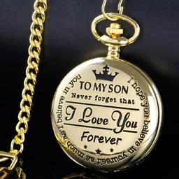 To My Son Quartz Pocket Watch